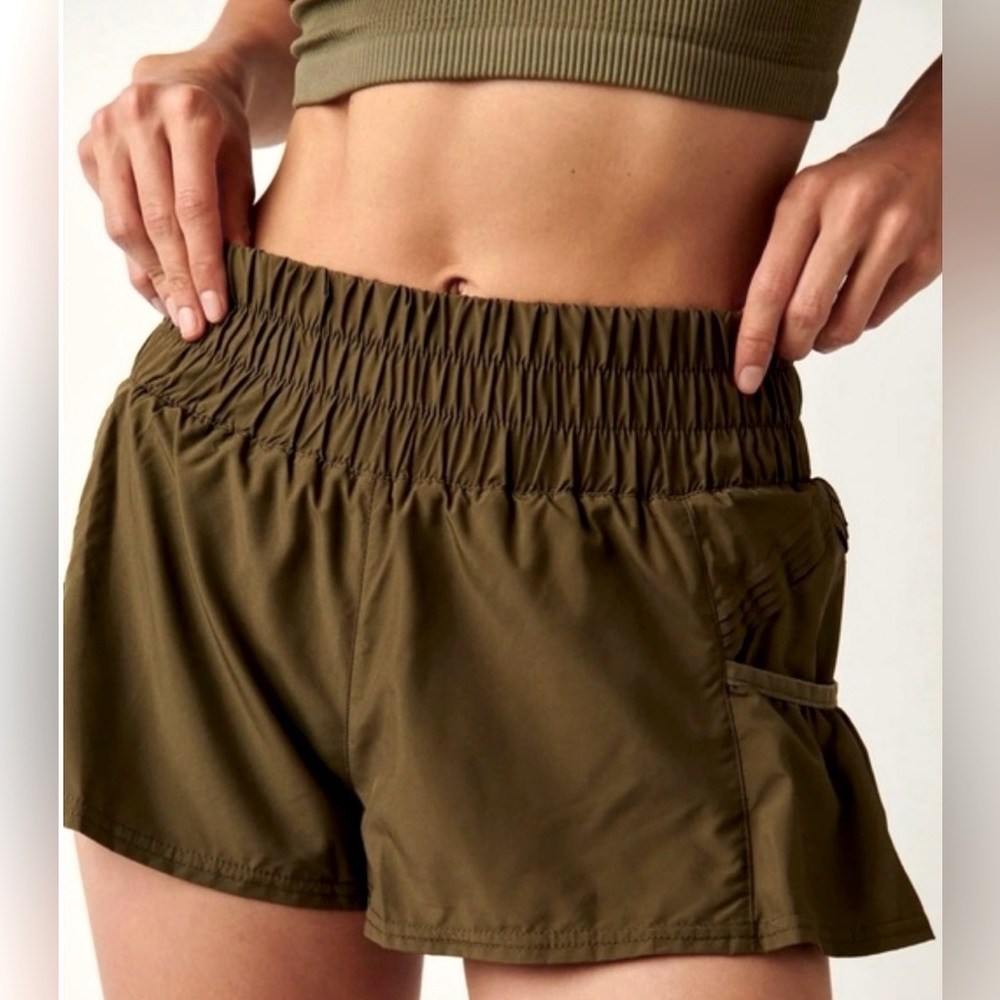 NWOT- Free People Movement- Get you Flirt on - Olive Green - Size Medium